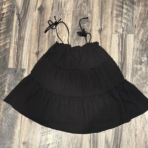 Francesca’s/HYFVE Black Tiered Spaghetti Strap dress